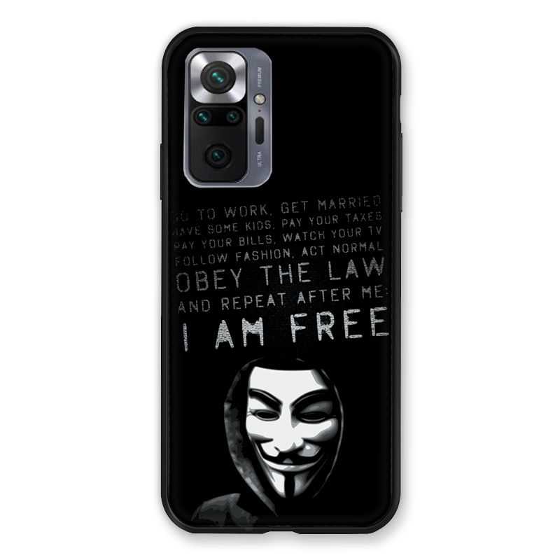 Coque Pour Xiaomi Redmi Note 10 Pro 5G Anonymous I am free