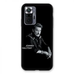 Coque Pour Xiaomi Redmi Note 10 Pro 5G Johnny Hallyday Noir