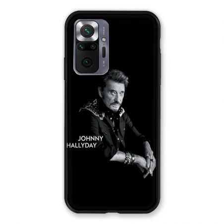Coque Pour Xiaomi Redmi Note 10 Pro 5G Johnny Hallyday Noir
