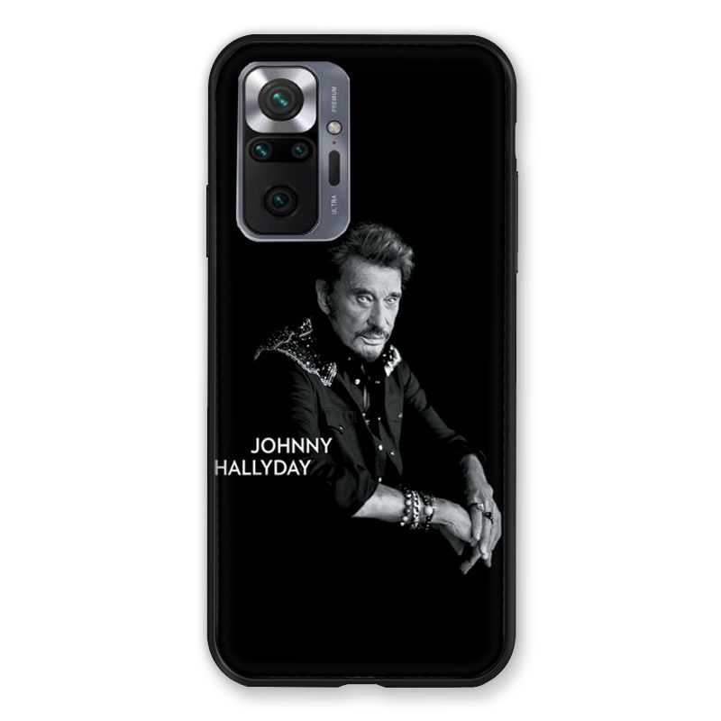 Coque Pour Xiaomi Redmi Note 10 Pro 5G Johnny Hallyday Noir