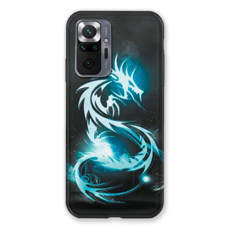 Coque Pour Xiaomi Redmi Note 10 Pro 5G Dragon Bleu