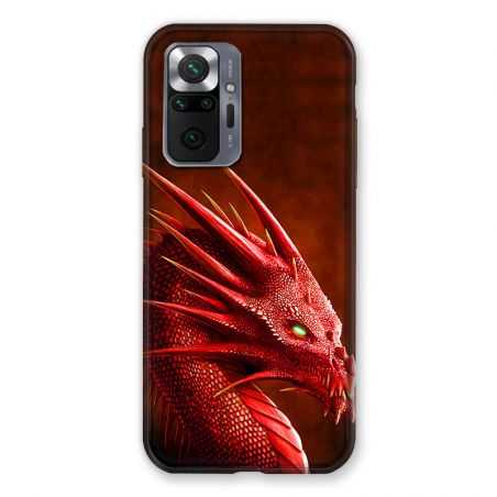 Coque Pour Xiaomi Redmi Note 10 Pro 5G Dragon Rouge