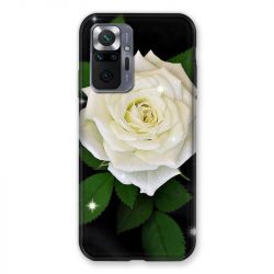 Coque Pour Xiaomi Redmi Note 10 Pro 5G Fleur Rose Blanche