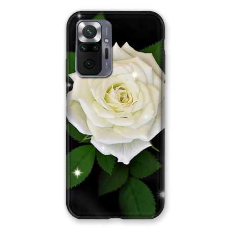 Coque Pour Xiaomi Redmi Note 10 Pro 5G Fleur Rose Blanche
