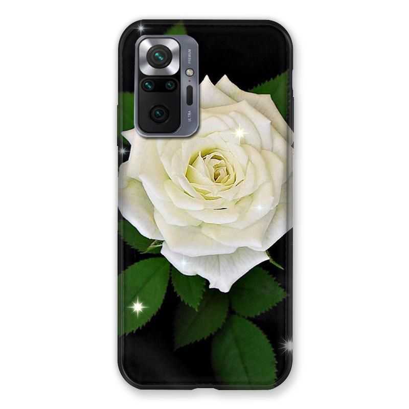 Coque Pour Xiaomi Redmi Note 10 Pro 5G Fleur Rose Blanche