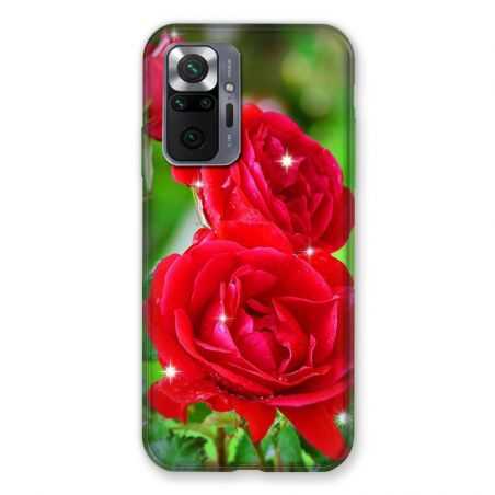 Coque Pour Xiaomi Redmi Note 10 Pro 5G Fleur Rose Rouge