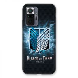 Coque Pour Xiaomi Redmi Note 10 Pro 5G Manga Attaque Titans Noir