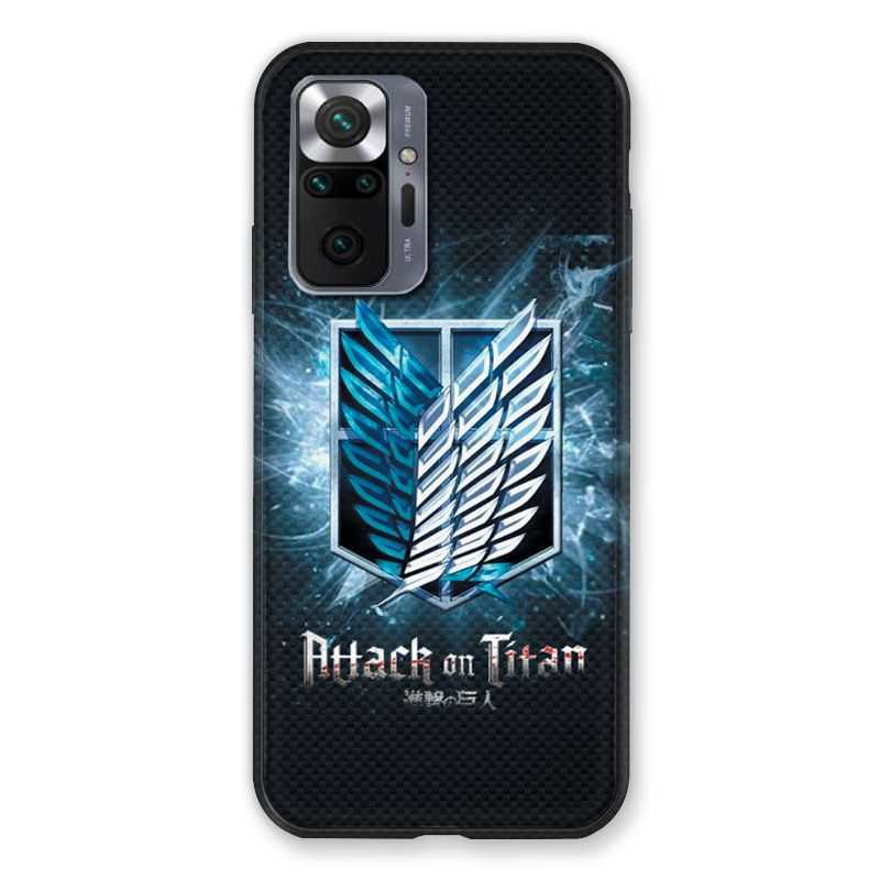 Coque Pour Xiaomi Redmi Note 10 Pro 5G Manga Attaque Titans Noir