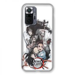 Coque Pour Xiaomi Redmi Note 10 Pro 5G Manga Demon Slayer Blanc