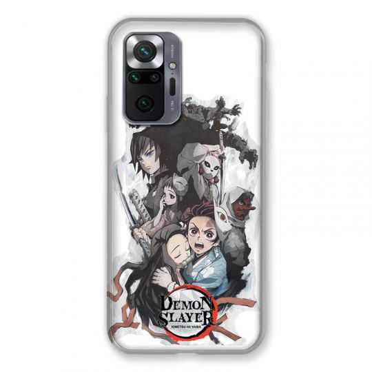 Coque Pour Xiaomi Redmi Note 10 Pro 5G Manga Demon Slayer Blanc
