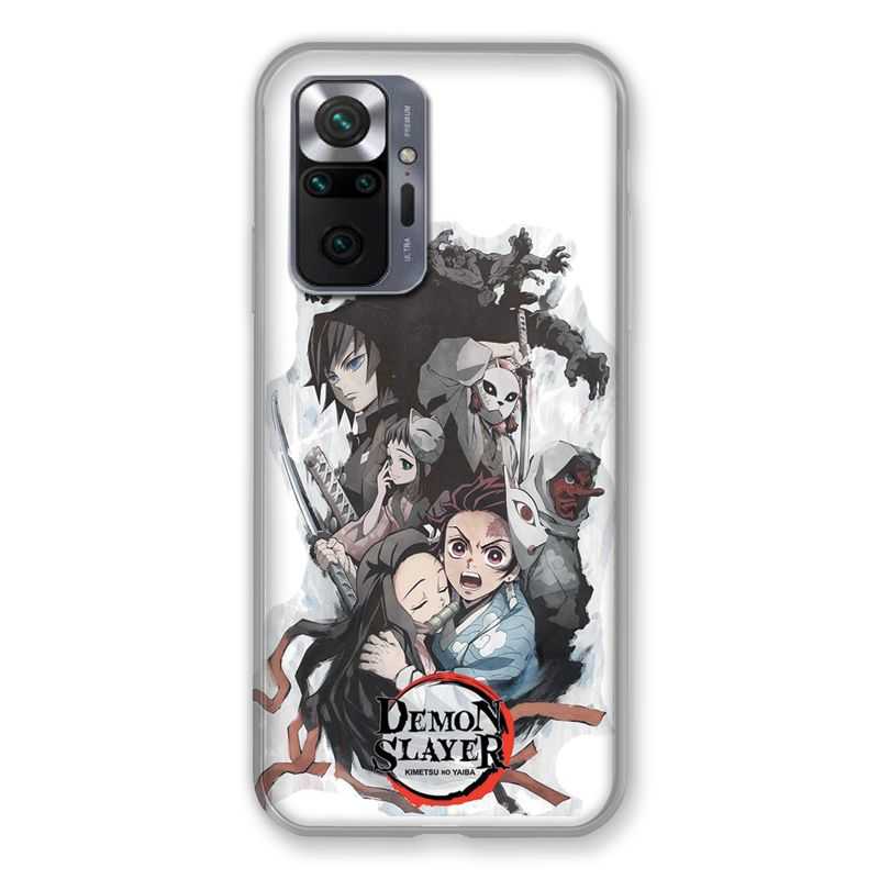 Coque Pour Xiaomi Redmi Note 10 Pro 5G Manga Demon Slayer Blanc