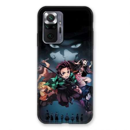 Coque Pour Xiaomi Redmi Note 10 Pro 5G Manga Demon Slayer Noir