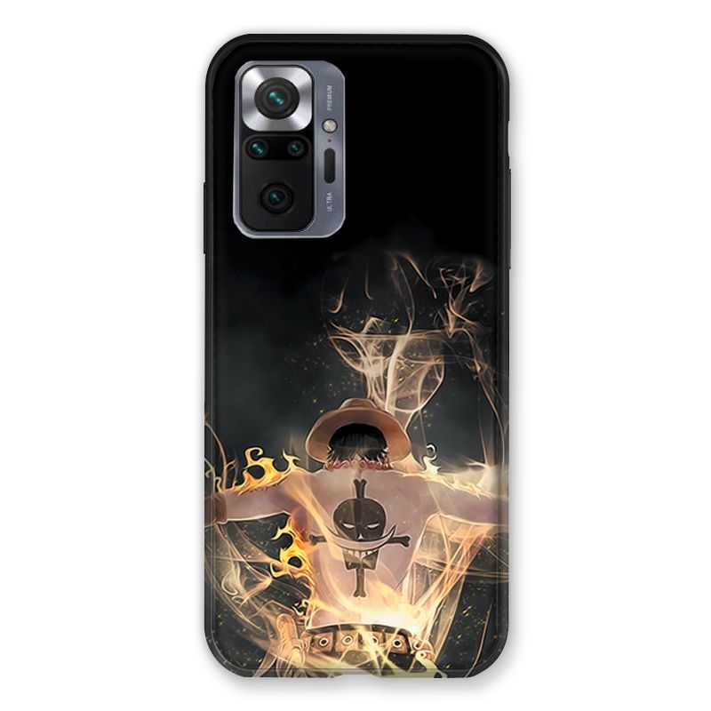 Coque Pour Xiaomi Redmi Note 10 Pro 5G Manga One Piece Ace Noir