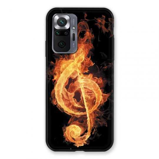 Coque Pour Xiaomi Redmi Note 10 Pro 5G Musique Clé Sol Feu N