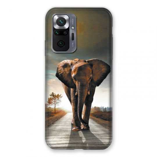 Coque Pour Xiaomi Redmi Note 10 Pro 5G Savane Elephant Route