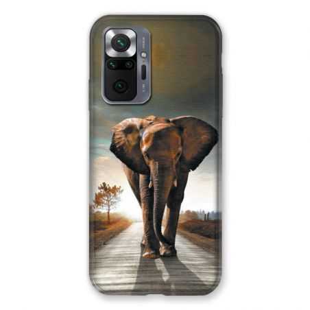 Coque Pour Xiaomi Redmi Note 10 Pro 5G Savane Elephant Route
