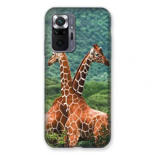 Coque Pour Xiaomi Redmi Note 10 Pro 5G Savane Girafe Duo