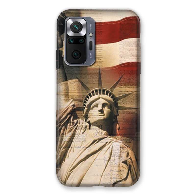 Coque Pour Xiaomi Redmi Note 10 Pro 5G Amerique USA Statue liberté