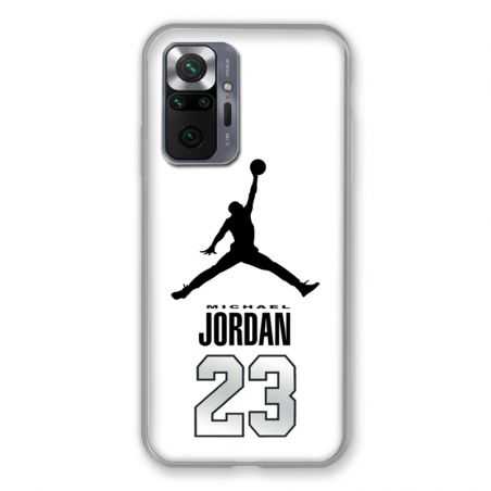 Coque Pour Xiaomi Redmi Note 10 Pro 5G Jordan 23 Blanc