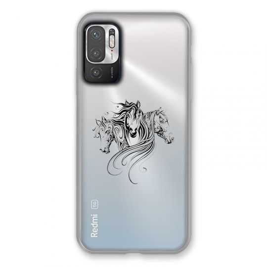 Coque Transparente Pour Xiaomi Redmi Note 10 5G Chevaux Mandala