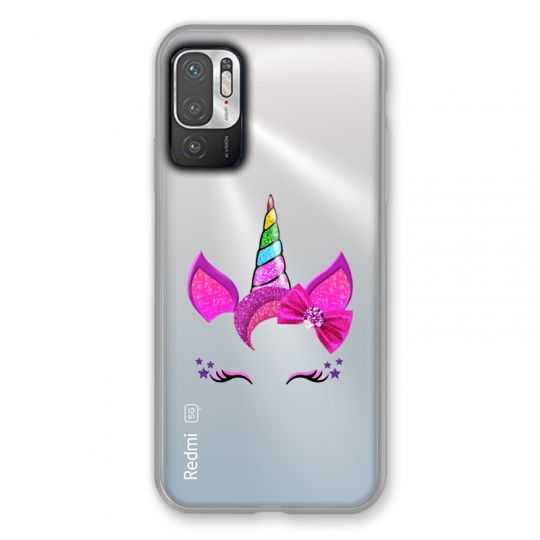 Coque Transparente Pour Xiaomi Redmi Note 10 5G Licorne Paillette