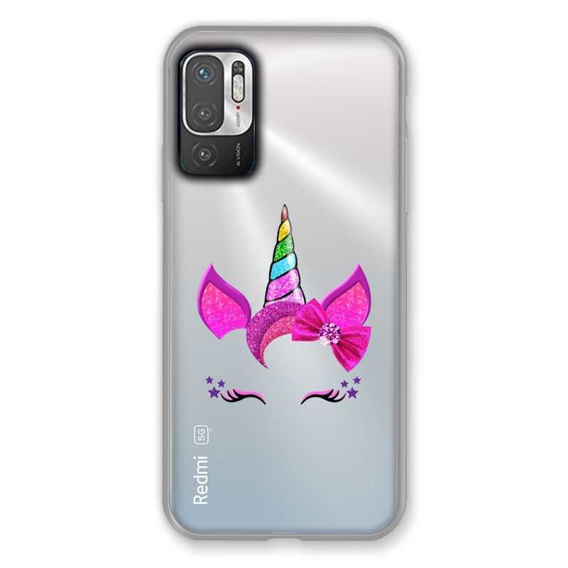 Coque Transparente Pour Xiaomi Redmi Note 10 5G Licorne Paillette