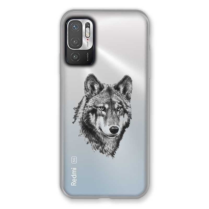 Coque Transparente Pour Xiaomi Redmi Note 10 5G Loup
