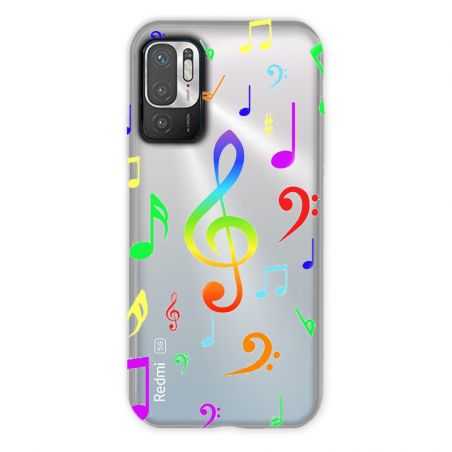 Coque Transparente Pour Xiaomi Redmi Note 10 5G Note Musique Colore