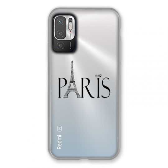 Coque Transparente Pour Xiaomi Redmi Note 10 5G Paris Noir