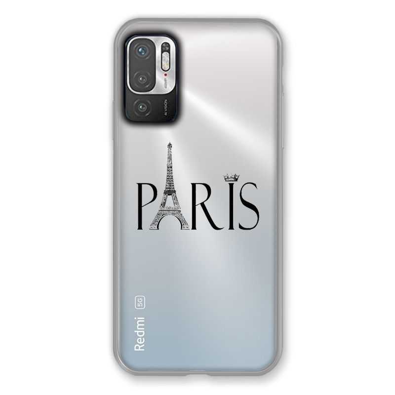 Coque Transparente Pour Xiaomi Redmi Note 10 5G Paris Noir