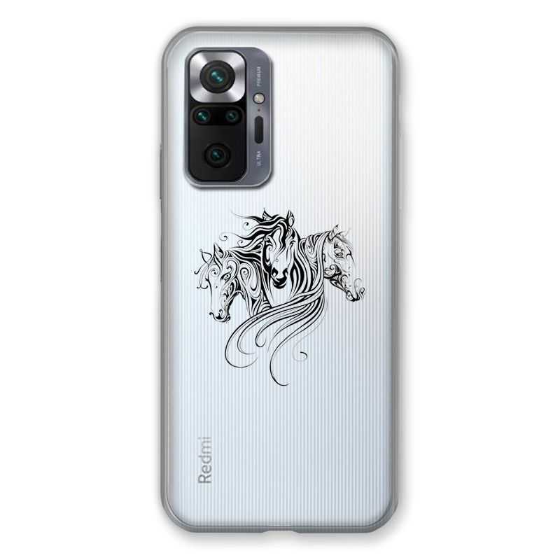 Coque Transparente Pour Xiaomi Redmi Note 10 Pro 5G Chevaux Mandala