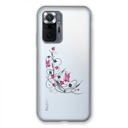 Coque Transparente Pour Xiaomi Redmi Note 10 Pro 5G Fleur Papillon Mixte