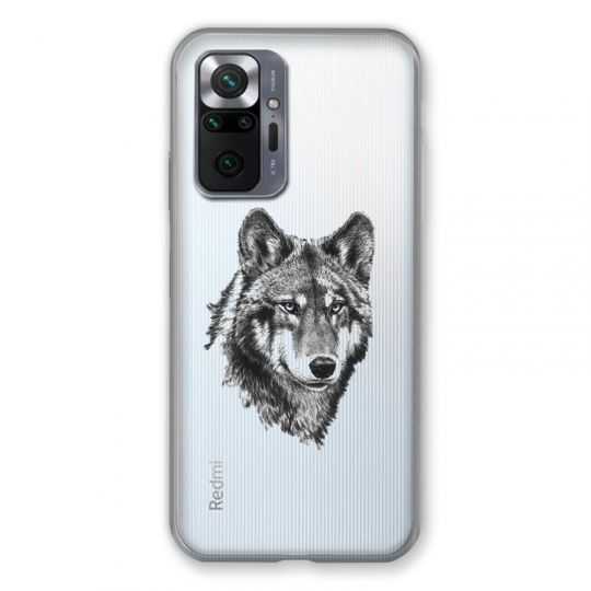 Coque Transparente Pour Xiaomi Redmi Note 10 Pro 5G Loup