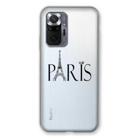 Coque Transparente Pour Xiaomi Redmi Note 10 Pro 5G Paris Noir