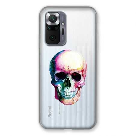 Coque Transparente Pour Xiaomi Redmi Note 10 Pro 5G Skull Head Crane Colore
