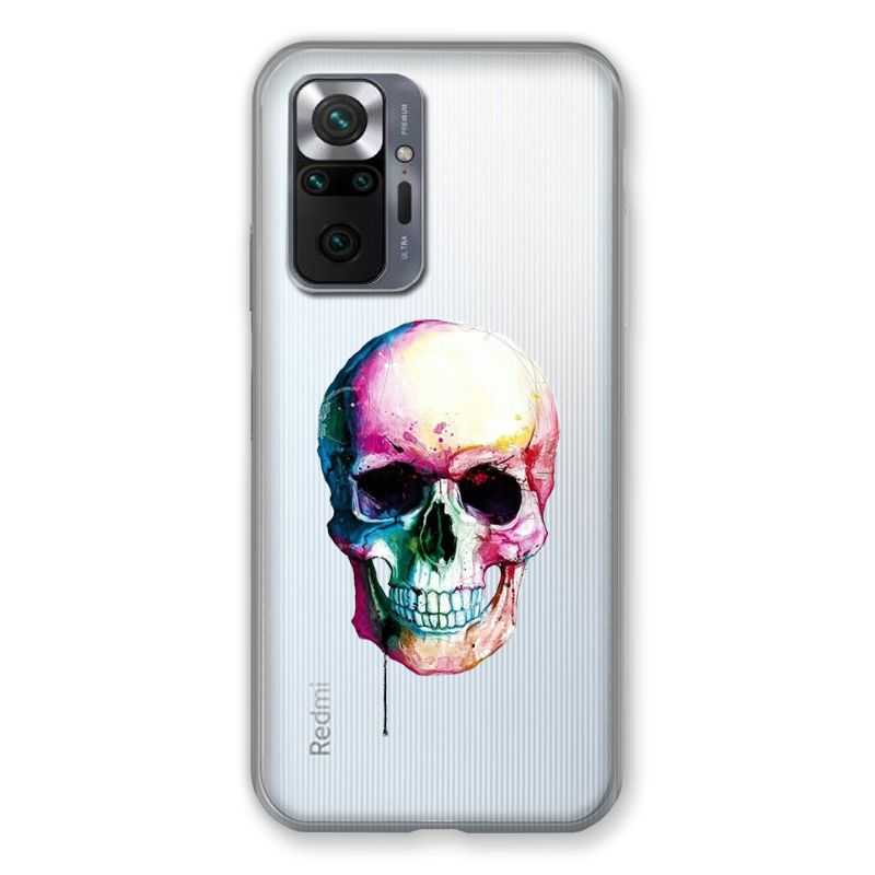 Coque Transparente Pour Xiaomi Redmi Note 10 Pro 5G Skull Head Crane Colore