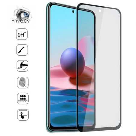 Vitre protection / Verre trempé 3D privé anti espion pour Xiaomi Redmi Note 10 PRO 5G