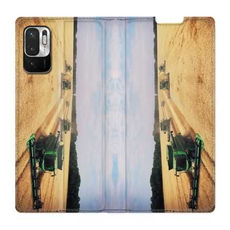 Housse Cuir Portefeuille Pour Xiaomi Redmi Note 10 5G Agriculture Moissonneuse