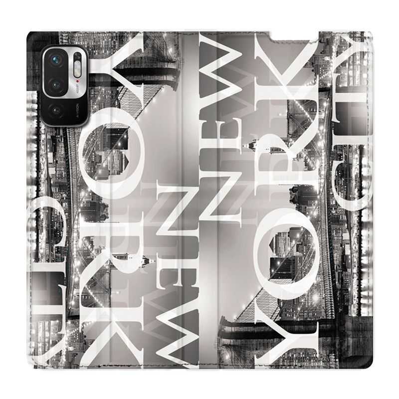 Housse Cuir Portefeuille Pour Xiaomi Redmi Note 10 5G Amerique USA New York