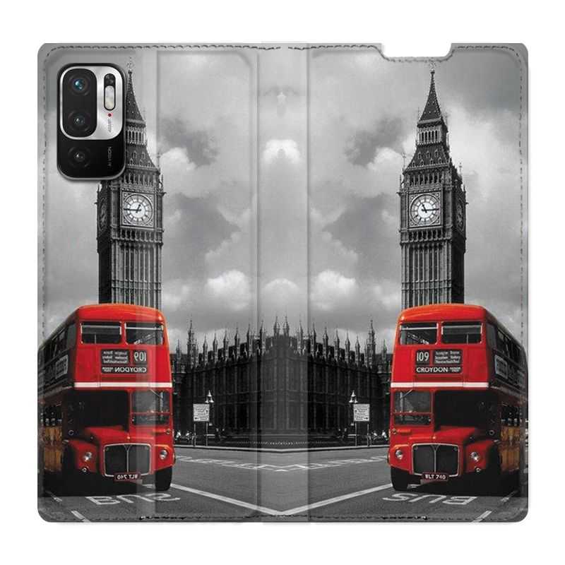 Housse Cuir Portefeuille Pour Xiaomi Redmi Note 10 5G Angleterre London Bus