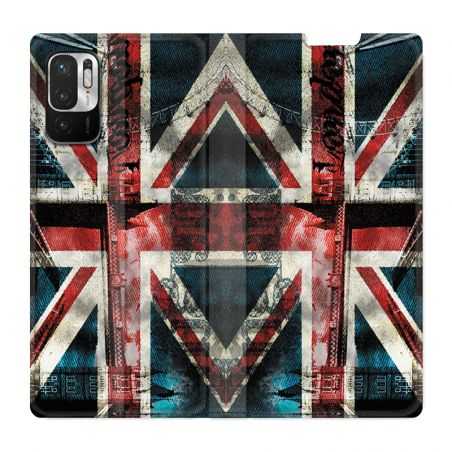 Housse Cuir Portefeuille Pour Xiaomi Redmi Note 10 5G Angleterre UK Jean's
