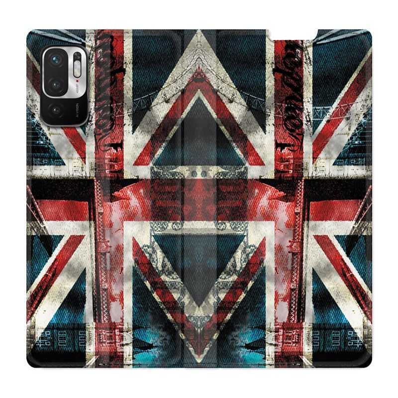 Housse Cuir Portefeuille Pour Xiaomi Redmi Note 10 5G Angleterre UK Jean's