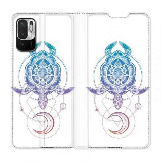 Housse Cuir Portefeuille Pour Xiaomi Redmi Note 10 5G Animaux Maori Tortue Color