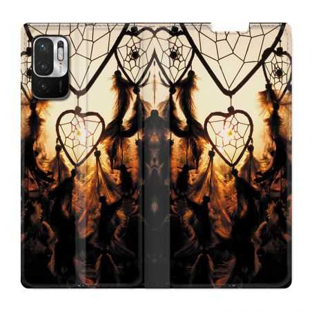 Housse Cuir Portefeuille Pour Xiaomi Redmi Note 10 5G Attrape Reve Noir