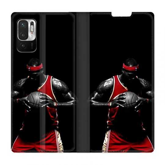 Housse Cuir Portefeuille Pour Xiaomi Redmi Note 10 5G Basketeur
