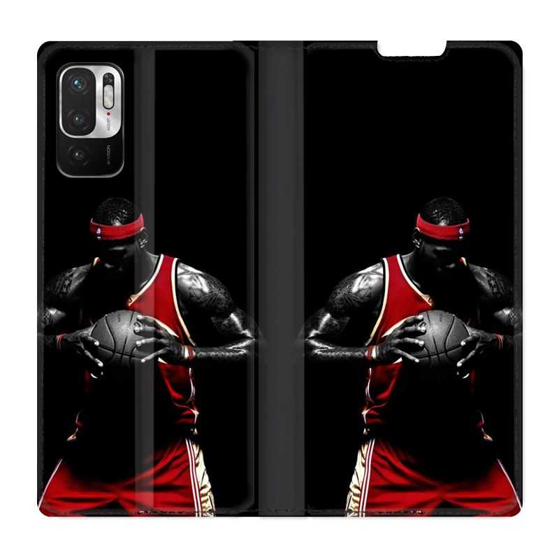 Housse Cuir Portefeuille Pour Xiaomi Redmi Note 10 5G Basketeur