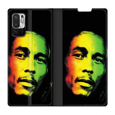 Housse Cuir Portefeuille Pour Xiaomi Redmi Note 10 5G Bob Marley 2