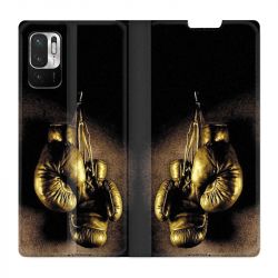 Housse Cuir Portefeuille Pour Xiaomi Redmi Note 10 5G Boxe Gant Vintage