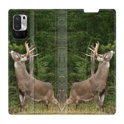 Housse Cuir Portefeuille Pour Xiaomi Redmi Note 10 5G Cerf