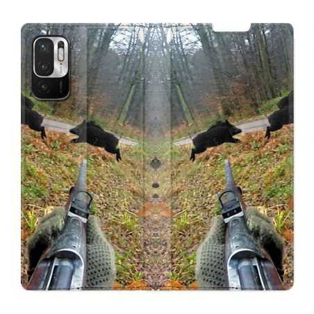 Housse Cuir Portefeuille Pour Xiaomi Redmi Note 10 5G Chasse Vision Tir